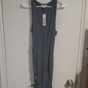 BB Dakota by Steve Madden Gray Sleeveless Midi Dress